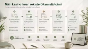 Miten casino ilman rekisteröitymistä toimii